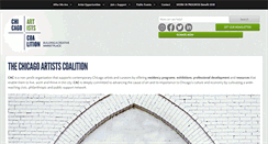 Desktop Screenshot of chicagoartistscoalition.org